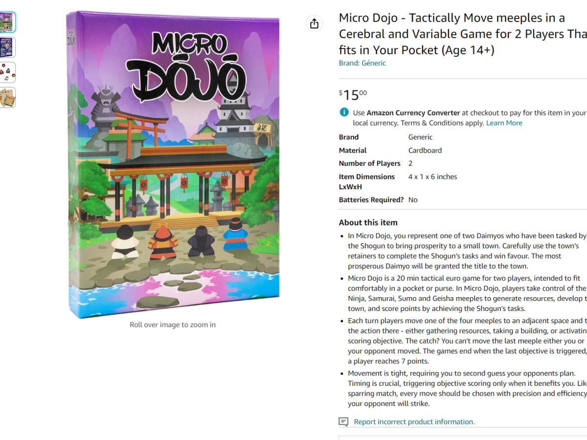 Micro Dojo now available on amazon.com
